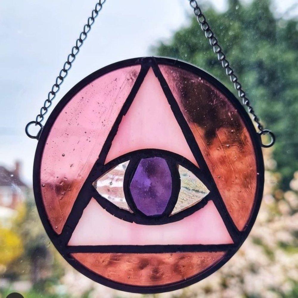 Third Eye Stained Glass Window Hanging